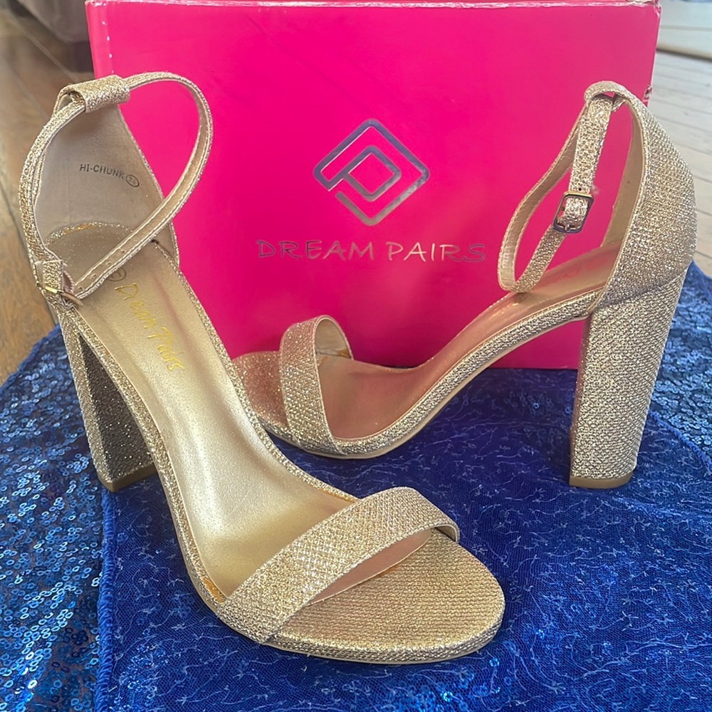 Sparkly Gold Heels